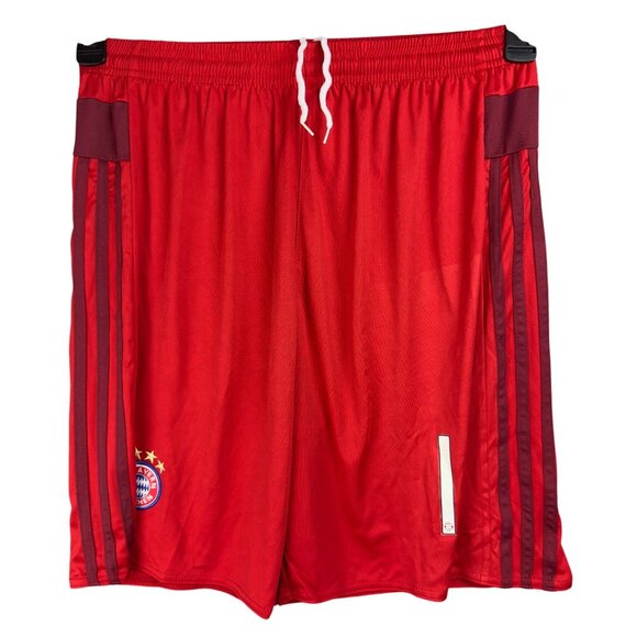 Adidas FC Bayern Munich Soccer Football Shorts Men L Red Trefoil - Picture 5 of 10